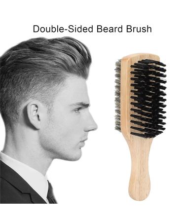 Double-Sided Beard Brush & Mustache Care Tool - Premium Men's Beard Grooming Essentials - Buy Online on GoSupps.com