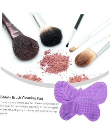 Angoily 1pc Silicone Scrub Pad Hair Brush Cleaner Tool Brush Cleaning Mat Brush Cleaning Pad Makeup Tools Makeup Brush Makeup Cleaning Pad Silica Gel Cosmetic Accessories Purple - Buy Online on GoSupps.com