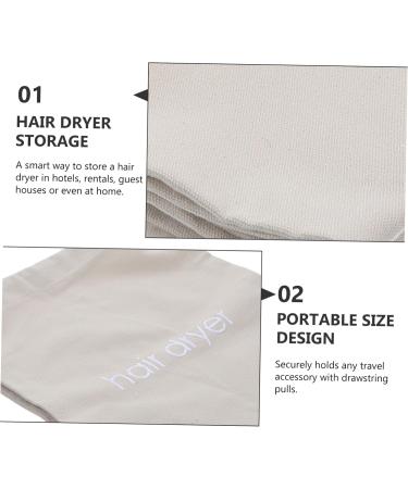 OHPHCALL Hair Dryer Storage Bag Hotel Storage Bag Hair Dryer Drawstring Pouch Hair Dryer Storage Pouch Hair Dryer Supplies Hair Dryer Travel Bag Guest Room Supplies Hair Dryer Organizer 33x30cm Light Grey - Buy Online on GoSupps.com