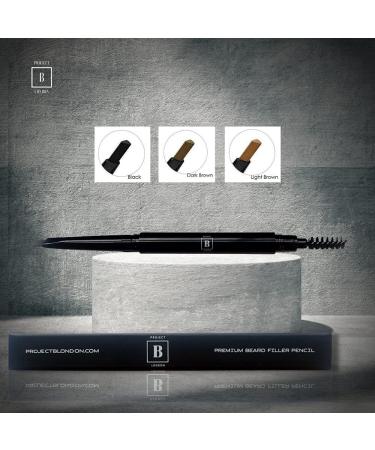 Beard Filler Pencil Pen - Define, Enhance, Fill Beard & Moustache - Natural Finish - Water & Sweat Proof - Black/Brown/Dark Brown - Buy Online on GoSupps.com