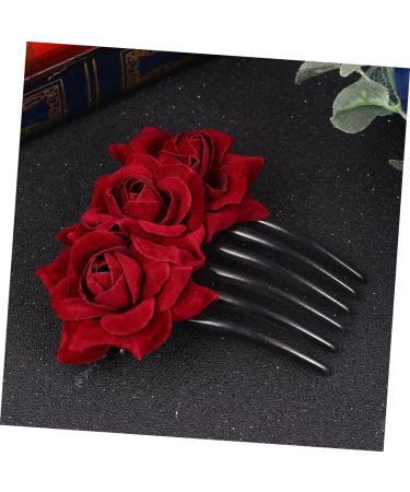 DOITOOL 1pc Hair Pin Clips Combs Slide for Wedding Womens Pearl Barrettes for Women Pearl Hair Pin Wedding Comb Bridal Headpiece Hair Barrettes Rose Hair Comb Accessories Miss Flowers - Buy Online on GoSupps.com