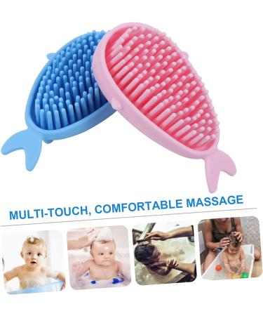 Silicone Scrubber Shower Brush Set for Kids and Adults - Gentle Scalp and Body Cleansing Tool for Babies, Infants, and Hairdressing - Perfect Gift for Newborns - KOMBIUDA - Buy Online on GoSupps.com