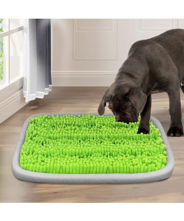 Bakumon Large Snuffle Mat for Dogs 21x16Inch Interactive Sniff Mats for Large Medium Small Dogs All Breed Dog Pet Snuffle Bowl Mat Nosework Training Foraging Mat Sniff Pad Feed Game Encourage Stress Relief Green