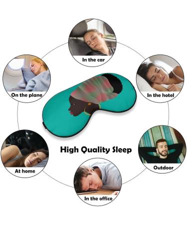 LynaRei Blue African Woman Sleep Mask - Elastic Blackout Eye Cover for Full Night's Sleep and Travel - Buy Online on GoSupps.com