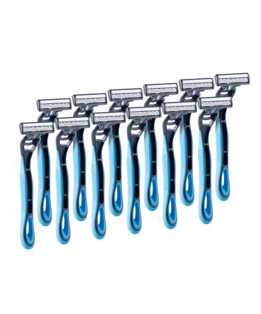 PEARL wet razor: 12-pack 3-blade disposable razors (disposable razor 3-blade razor safety razor) 12 pieces (1 pack)