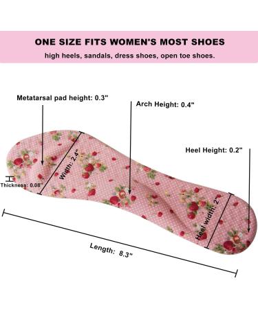 Gel Shoe Insoles for Women - Self-Adhesive High Heel Inserts | Cushioned Non-Slip Sandals Insoles (3 Pairs: Pink Blue Transparent) for Pain Relief - Buy Online on GoSupps.com