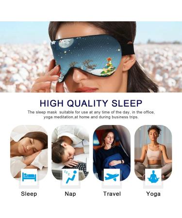 Xigua Christmas Snow Moon Breathable Sleeping Eye Mask | Cool Feeling | Elastic Contoured Blindfold for Summer Rest | Men & Women Travel - Buy Online on GoSupps.com