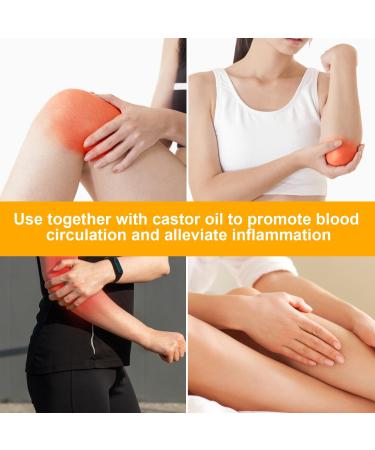Reusable Castor Oil Packs for Knees | Organic Cotton | Adjustable Wrap - 2 Pack - Buy Online on GoSupps.com