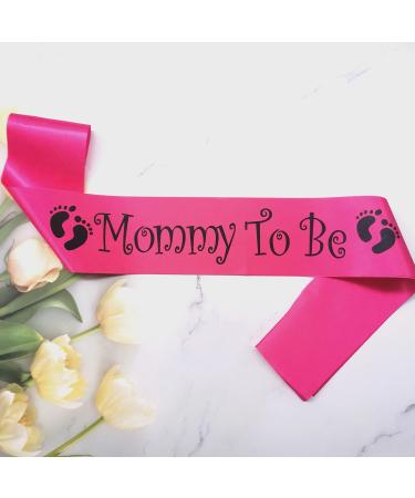 Mommy to Be Sash Hot Pink Baby Shower Decorations for Baby Girl New Mom Gift Ideas for Mother to Be Pregnancy Announcement He or She Gender Reveal Party Supplies