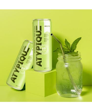 Atypique Non-Alcoholic Low Calories Cocktail Mojito 355 mL 12-Count Mojito 1 Count (Pack of 12) - Buy Online on GoSupps.com