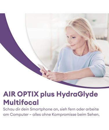 Air Optix Plus HydraGlyde Multifocal Monthly Lenses - 6 Pack BC 8.6mm Dia 14.2mm Low Add -3.25 Diopter - Shop Internationally - Buy Online on GoSupps.com