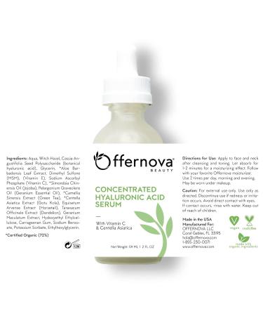 Organic Hyaluronic Acid Serum with Vitamin C & Centella Asiatica - Anti-Aging Formula for Face, Eyes & Lips - Buy Online on GoSupps.com