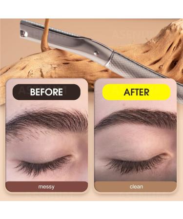 Asenum Eyebrow Razor & 20 Razor Blades - Metal Face Hair Remover for Women (Matt Silver) - Ideal for Eyebrows & Peach Fuzz - Buy Online on GoSupps.com