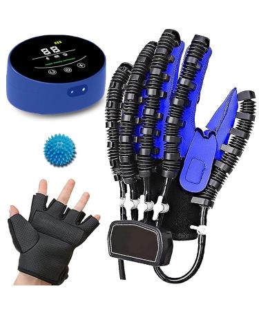 DZKJ Hemiplegia Finger Rehabilitation Trainer Robot Gloves for Long Term Relief Finger Cramps Robotic Hand for Stroke Patients Cerebral Palsy Equipment Finger Exerciser Left XL