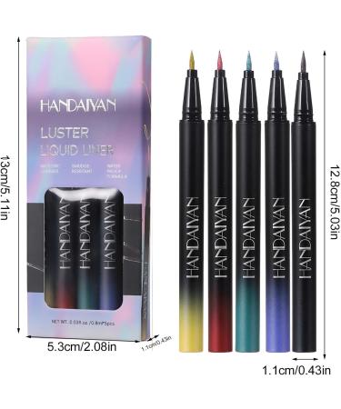Glitter Liquid Eyeliners - Waterproof Eye Liner Eye Liner Pencil 5 Colors Color Eyeliners Smudge-Proof Long-Lasting Glitter Eye Liner Pencil for Dance Night Live Performance B - Buy Online on GoSupps.com