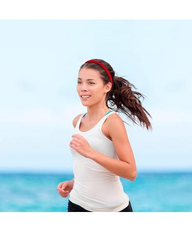 Sage Sultana Red Braided Headband for Adults - Stretchy Hair Bands for Yoga Workouts - Hair Accessories - Gift for Her - Buy Online on GoSupps.com