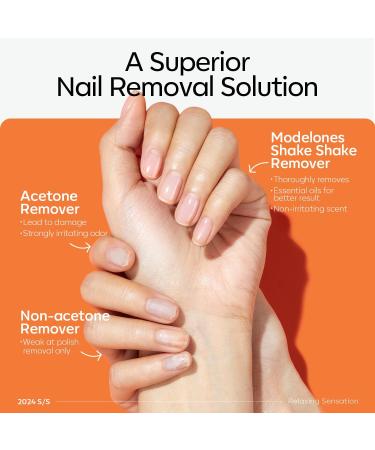 Modelones Nail Polish Remover Ultra-Powerful Acetone Gel Nail Polish Remover Enriched with Jojoba Oil Removes for All Types of Nail Polish Gel Polish Nail Glue Acrylic Gels Nail Tip & Glue(240ml) 3-in-1 Gel Nail Polish Remover Plus - Buy Online on GoSupps.com