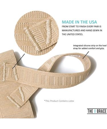 Tuli's X Brace Arch Support Compression - Large Size 1 Pair - Relief for Sever's Disease, Plantar Fasciitis, Heel Pain, Flat Feet, Fallen Arches & Over-Pronation - Beige - Buy Online on GoSupps.com