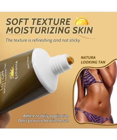 Trendyfave Self Tanning Lotion Fast Tan Cream Bronze Self Tan Body Glow Shine Bown Instant Tan Tanning Accelerator Natural Looking Tan Streak-Free Finish Vegan 50ml - Buy Online on GoSupps.com