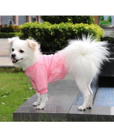 HuaLiSiJi Pink Dog Hoodie Sweater | Soft Fleece Chihuahua Jumper | Easy On/Off Cozy Christmas Sweatshirt for Small Dogs - Medium Size - Buy Online on GoSupps.com