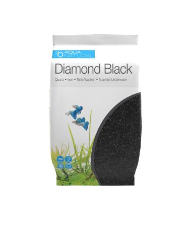 AquaNatural Diamond Black 10lb, Premium Gravel and Substrate for Aquariums, Fish Tanks and terrariums, 1-2mm