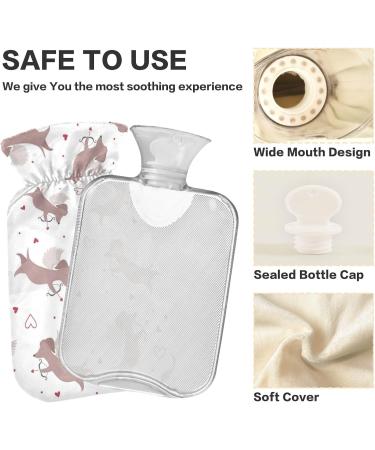NAANLE Dachshund Hot Water Bottle 1L Warm Water Bottle for Pain Relief Heat & Cold Therapy Ideal for Bed Hand & Foot Comfort - Buy Online on GoSupps.com