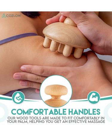 COZLOW 6-in-1 Maderoterapia Kit Wood Therapy Tools Set for Body Shaping and Cellulite Reduction - Complete 6pcs Kit - Buy Online on GoSupps.com