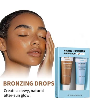 Self Tanning Face Drops Luminous Radiance Drops | Pack of 2 Moisturizing Lotion Progressive Radiance Illuminating for Legs Self-Tanning Daily Use Home Salon Travel Makeup 10ml - Buy Online on GoSupps.com