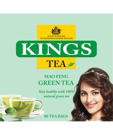KINGS TEA Mao FENG Th vert 160 sachets (paquet multiple de 2 * 80 sachets)