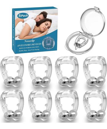 MORPHEUS MAX Anti Snoring Devices - Anti Snore Nose Clip Stop Snoring Effective - Easy Sleeping Aid Relieve Snore for Men and Women Snore Stopper with Magnet (B2) 8 Count (Pack of 1)