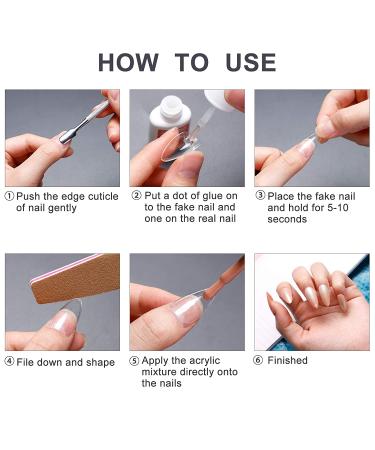 500 Clear Almond Shaped Acrylic Nail Tips - Full Cover Fake Nails in 10 Sizes - DIY Nail Art Kit for Women & Girls - Buy Online on GoSupps.com