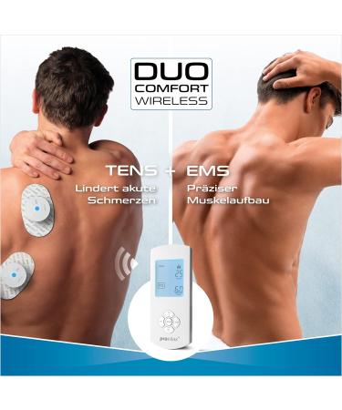 Prorelax Tens/Ems Duo Comfort Wireless | 2-in-1 Electrotherapy for Chronic Pain & Muscle Building | Extra Large Illuminated Display - Buy Online on GoSupps.com