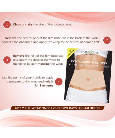6-Pack All Natural Tummy Sculpting Body Applicator Wraps - Easy to Use Contouring Kit (20.5x6.7 Inch) - Buy Online on GoSupps.com
