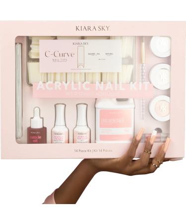 Kiara Sky 14 Piece Acrylic Nail Starter Kit - Includes EMA Monomer Top Coat & Primer for Perfect Nails | International Shipping Available - Buy Online on GoSupps.com