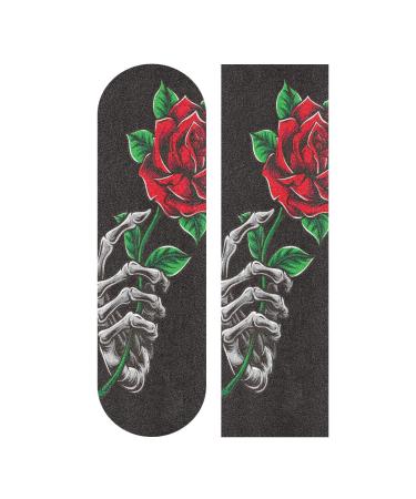 Skull Skeleton Rose Flower Skateboard Grip Tape Sheets Graphic Longboard Griptape Bubble Free Anti-Slip 33