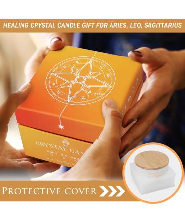 Healing Crystal Candle - Zodiac Manifestation Candle for Pisces Cancer Scorpio | Spiritual Gifts for Women | 12 Oz Meditation Healing Candle with Crystals - Buy Online on GoSupps.com