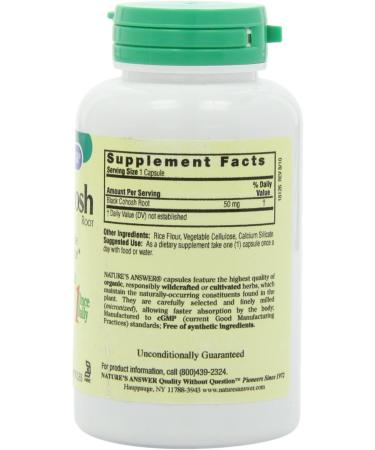 Nature's Answer Black Cohosh 50 mg - Full Spectrum Herbal Supplement, 90 Veg Capsules - Buy Online on GoSupps.com