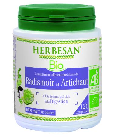 HERBESAN - BLACK RADISH - ORGANIC ARTICHOKE - 120 tablets