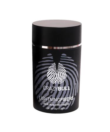 Crazy Bull Hair Lightning Hair Building Fibers - Hair Fibers for Thinning Hair - Hair Fiber Withstands Wind Rain and Sweat - Medium Brown - 0.78 oz