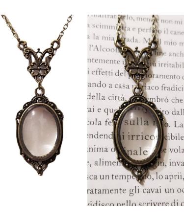 Monocle Glasses Loupe Magnifier Necklace with Long Chain Reading Aid for Library Reading Magnify Necklace Jewelry Decor Magnifier Necklace for Women-Oval - Buy Online on GoSupps.com