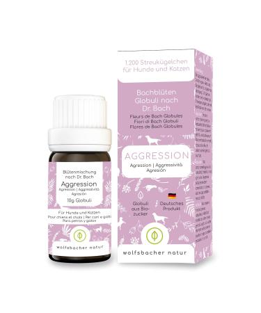 Wolfsbach nature aggression free Bach flowers for dogs & cats |1 200 globules in aggressive behavior and bites |100% natural anti-aggression flower mix according to Dr.Bach 10g