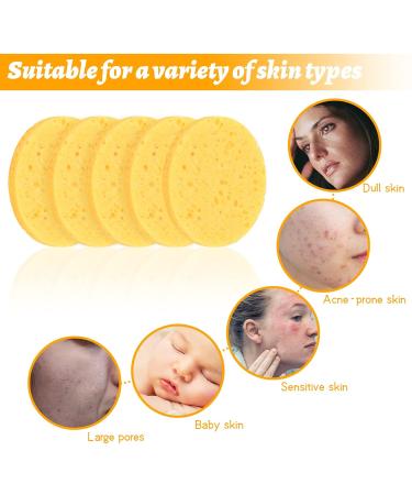 CHStarina 20 Faces Compressed Sponges - Soft Facial Cleaning & Makeup Removal Sponges - Eco-Friendly Face Wash Sponges for All Skin Types - Buy Online on GoSupps.com