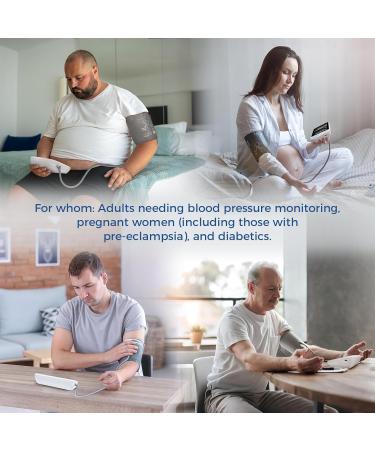 Checkme Bluetooth Blood Pressure Monitor for Home Use include Pregnant Women & Diabetics Blood Pressure Machine Dual Display w Adult Cuff 22-45cm 500 Records Voice Broadcast compatible w APP - Buy Online on GoSupps.com