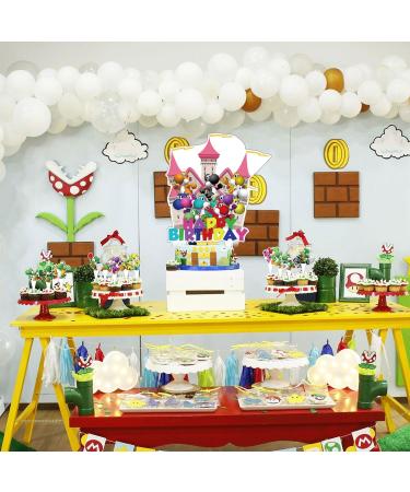 37pcs Yoshi Cake Decorations with 1pcs Yoshi Cake Topper 36pcs Cute Cartoon Cupcake Toppers for Girls Birthday Party Decorations - Buy Online on GoSupps.com