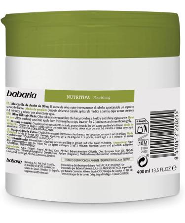 Babaria Olive Oil Nourishing Hair Mask 400ml - Buy Online on GoSupps.com