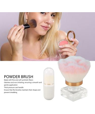 Retractable Kabuki Makeup Brush Duo with Soft Bristles Ergonomic Handle Durable for Blush and Loose Powder Compact and Portable - Buy Online on GoSupps.com