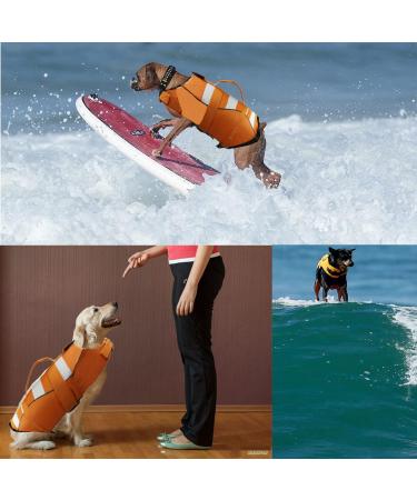 Wallpage Adjustable Dog Life Jacket - Orange Swimming Vest for Small Medium & Large Dogs - Safe & Comfortable Pet Wallow Vest - Buy Online on GoSupps.com
