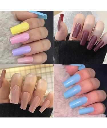LoveOurHome 15 Colors Medium Square Press on Nails Kit - 360pc Full Cover Artificial Fingernails for Women and Girls - Buy Online on GoSupps.com