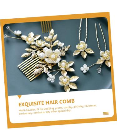 Ipetboom 2 Sets Hair Accessories Rhinestone Wedding Hair Wedding Decorations for Ceremony Flowers Decoration Bridal Tiara Rhinestone Decor Zinc Alloy Delicate Women's Flower Head - Buy Online on GoSupps.com