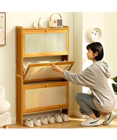 Stackable Slim Shoe Storage Cabinet for Entryway Shoe Organizer with Flip Drawers Free Standing Shoe Cabinet for Closet Hallway Bedroom Shoe (Color : B Size : 50x17x87CM) (B 70x17x87CM) - Buy Online on GoSupps.com